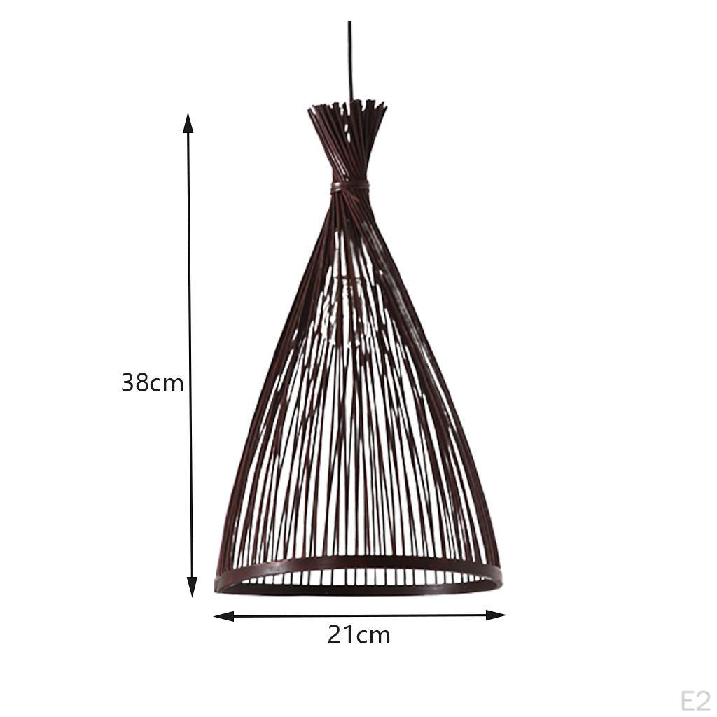Chandelier Lamp Hanging Ceiling Light Rattan Lighting Fixtures Cafe Teahouse Living Room Decor