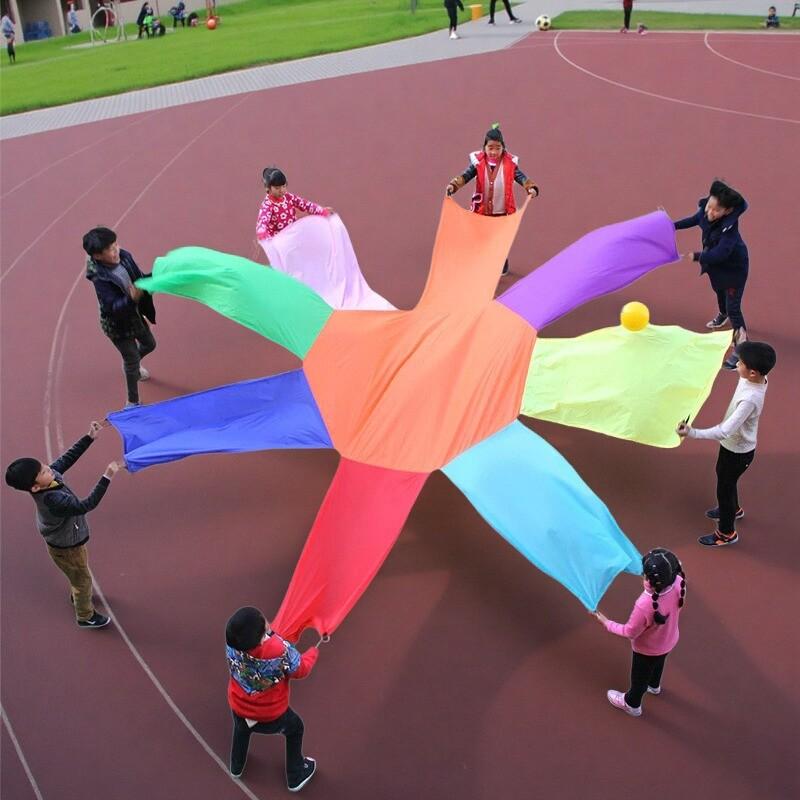 Outdoor Game Parachute Toy Rainbow Octagonal Umbrella Sensory Sports Cooperative Team Building Kinder Spiele Juguetes Divertidos