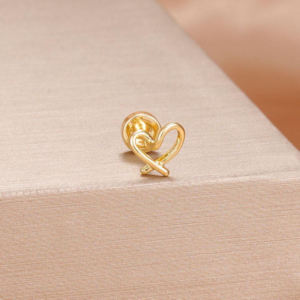 1PC Stainless Steel Star Moon Cartilage Piercing Earrings 18K Gold Plated Helix Tragus Ear Stud Earring Body Jewelry Bijoux Gift
