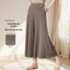 Pastte Mother's Summer Draped Wide-Leg Cropped Pants