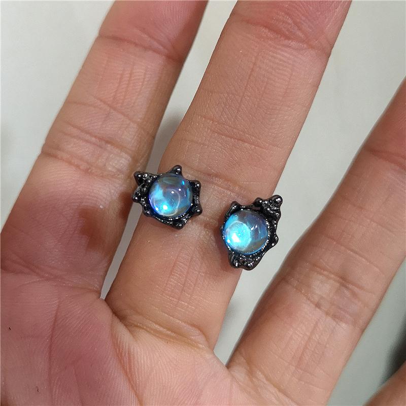 Y2K Gothic Dark Red Cross Star Crow Heart Rings For Women Goth Game Love And Deepspace Sylus Cosplay Jewelry Accessories Gifts