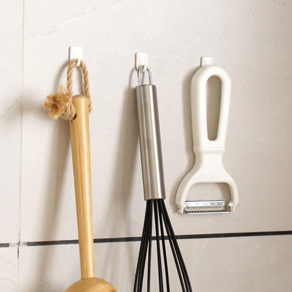 9pcs No Drilling Universal Hook Mini Wall Hanger New Self-adhesive Hook  Home