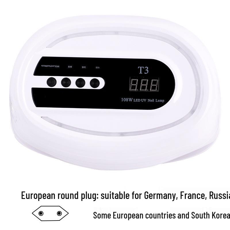High-Power LED Smart Sensing Quick-Dry Nail Lamp with Double-Hand Capacity