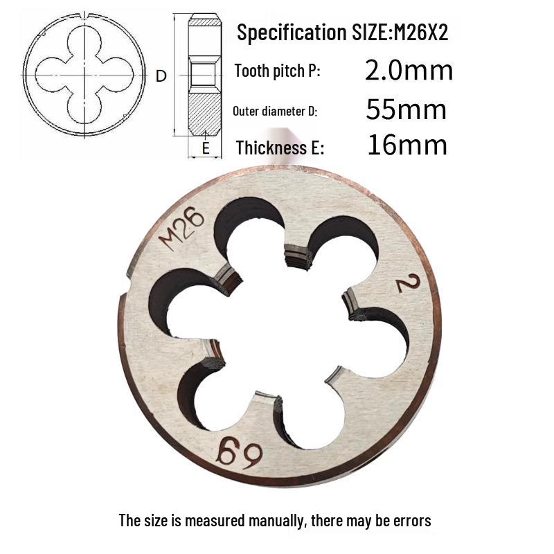 Kulatá vratidlo M24-M26 x 0,5-3 mm, Chod vpřed/vzad, Pravý/Levý závit