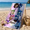 Custom Name Friendship Through Time Beach Towel Microfiber Beach Towel, Lightweight and Quick-Dry, for Summer Travel, Swimming Pool Gift