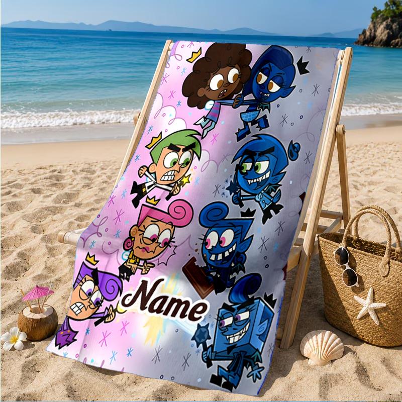 Custom Name Friendship Through Time Beach Towel Microfiber Beach Towel, Lightweight and Quick-Dry, for Summer Travel, Swimming Pool Gift