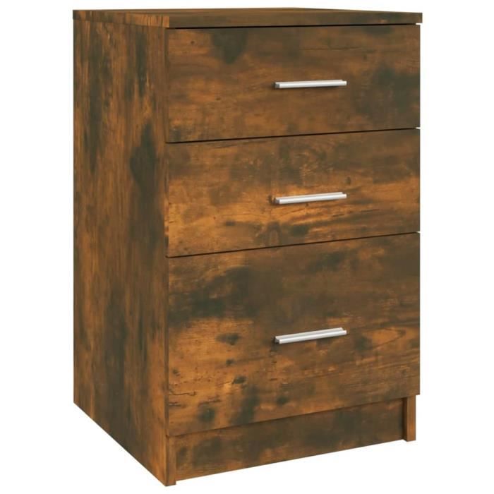VidaXL Bedside Table Smoked Oak 40x40x63 Cm Engineered Wood820520
