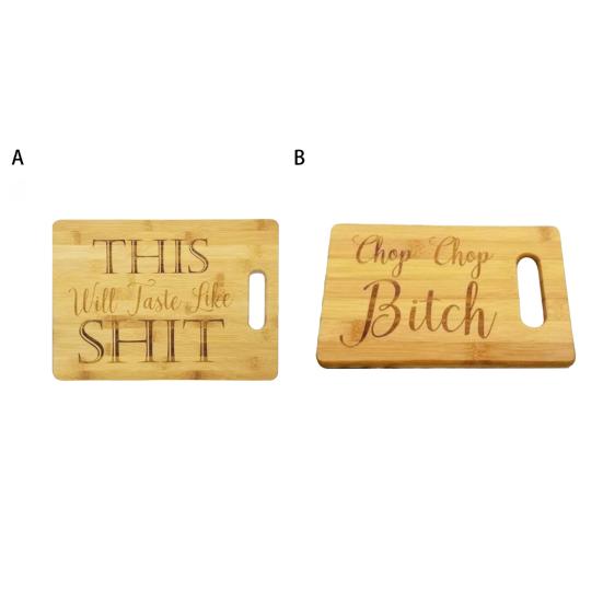 Personalized Cutting Boards Funny Chopping Board Bamboo Engraved Charcuterie Board with Initials Wood Cheese Board Humor Dirty Xmas Gift for Friends