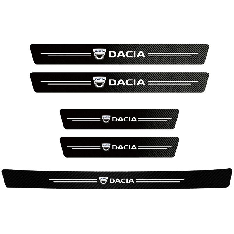 Chránič prahů dveří auta z uhlíkových vláken Samolepka Příslušenství Pro Dacia Duster Logan Sandero Stepway Dokker Spring Lodgy Jogger MCV