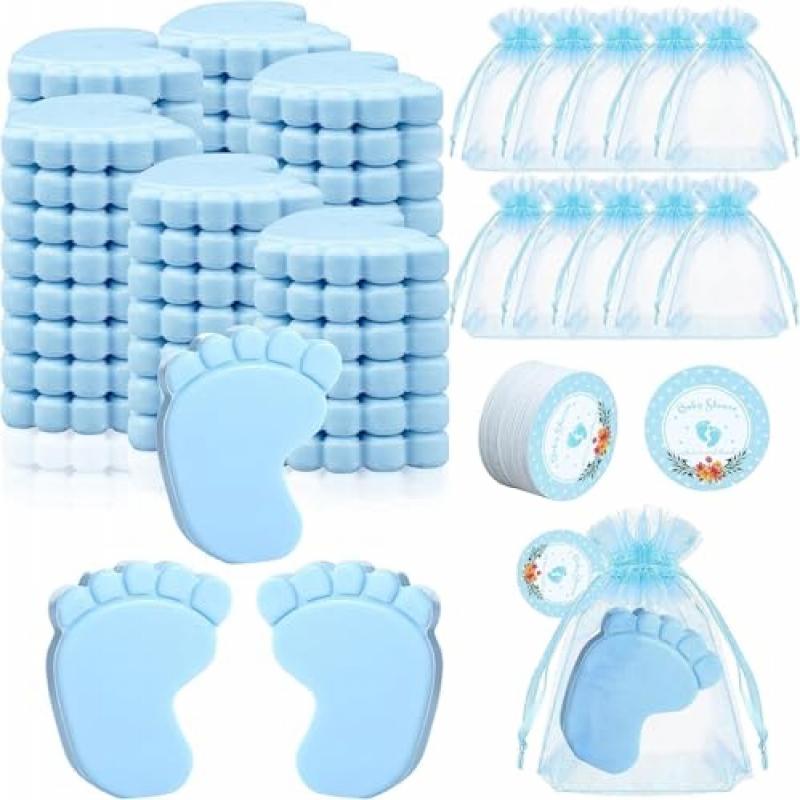 50 Baby Christening Gifts: Adorable Mini Soaps with Gift Bags and Tags—Perfect Thank-You Presents for Baby Baptisms and Birthday Parties rosa