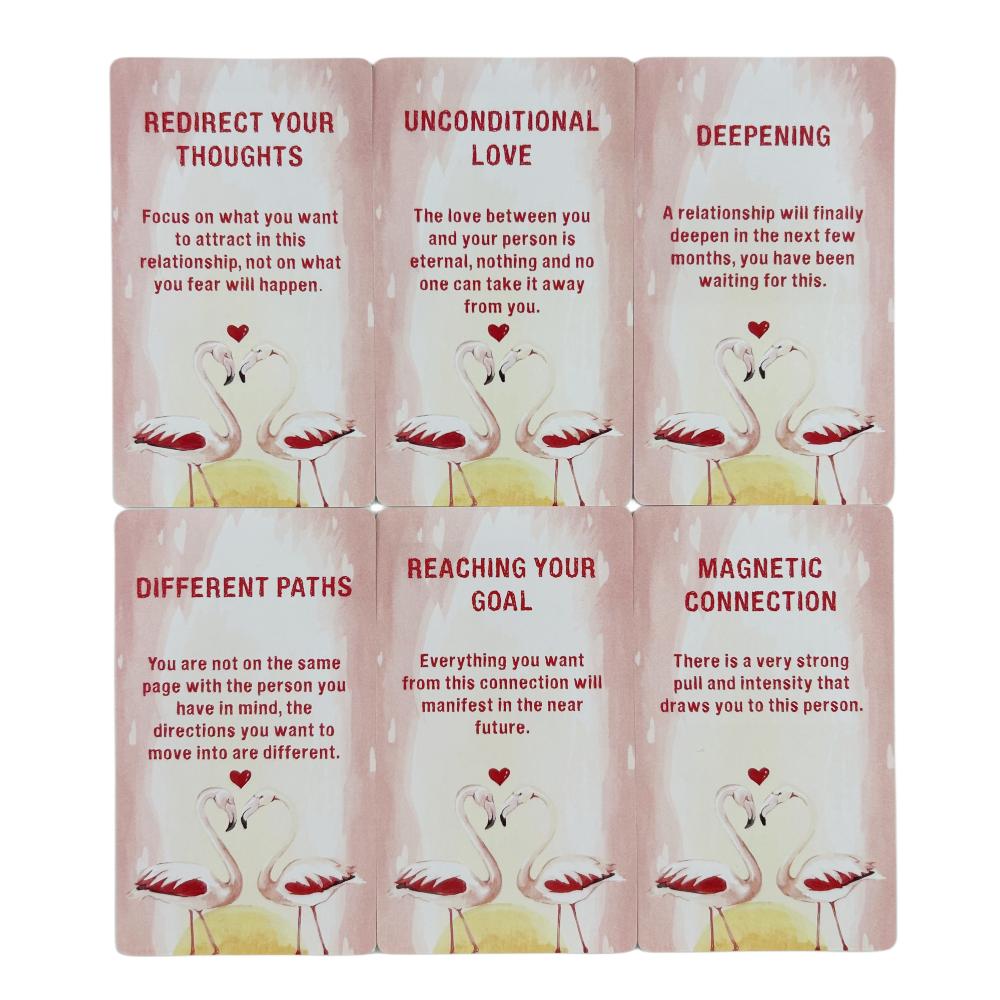 Love Message Oracle Cards A 54 Tarot English Visions Divination Edition Pink Cute Deck Borad Party Playing Games