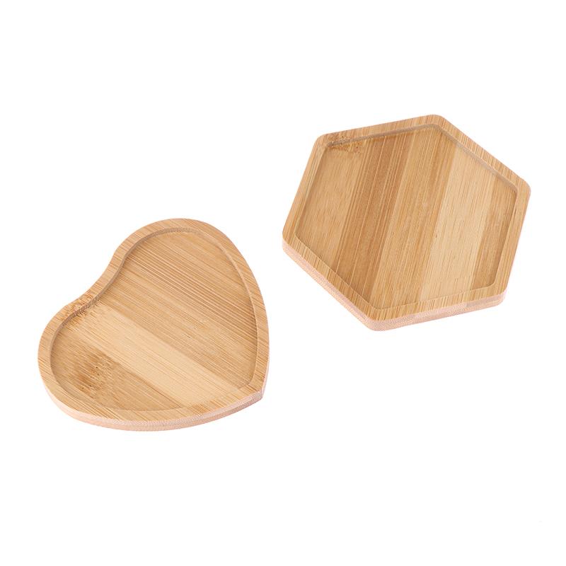 Wooden Soap Dispenser Tray Vanity Countertop Bottles Organizer Holder Diy Coasters Heart -Shaped Elliptical Hexagonal Rectangula