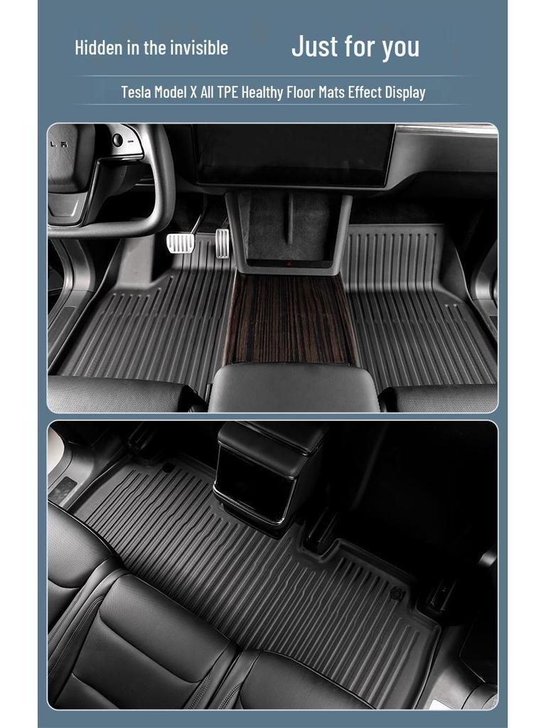 2022 Tesla Model X TPE Car Mats: Full Environmental Protection for Trunk and Backrest