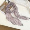 Silk Scarf High-end Sense Thin and Narrow Long Scarf Versatile Literary and Retro Scarf Thin Scarf Headscarf Headband Tied Hair Streamer