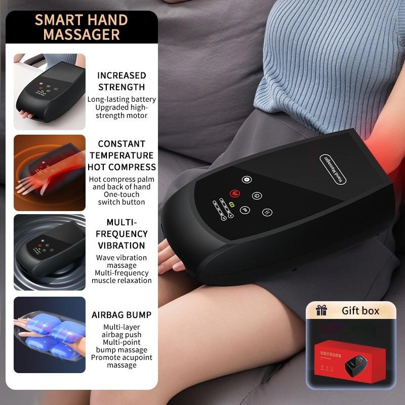 Electric Hand Massager Air Compression Heating Acupoint Kneading Therapy Equipment Wireless Finger Massaging Machine