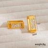 Diamond Geometric Earrings Fashion Atmospheric Design U-shaped Ear Buckles