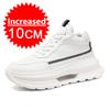2025 Elevator Shoes Men's Sneakers Height Increasing Invisible 6 8 10CM Heighten Sports Man Taller Lift White Thick Sole Shoes
