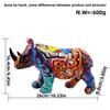 Nordic Creative New Colorful Rhino Ornaments Home Living Room Office Desktop Animal Resin Craft Decoration