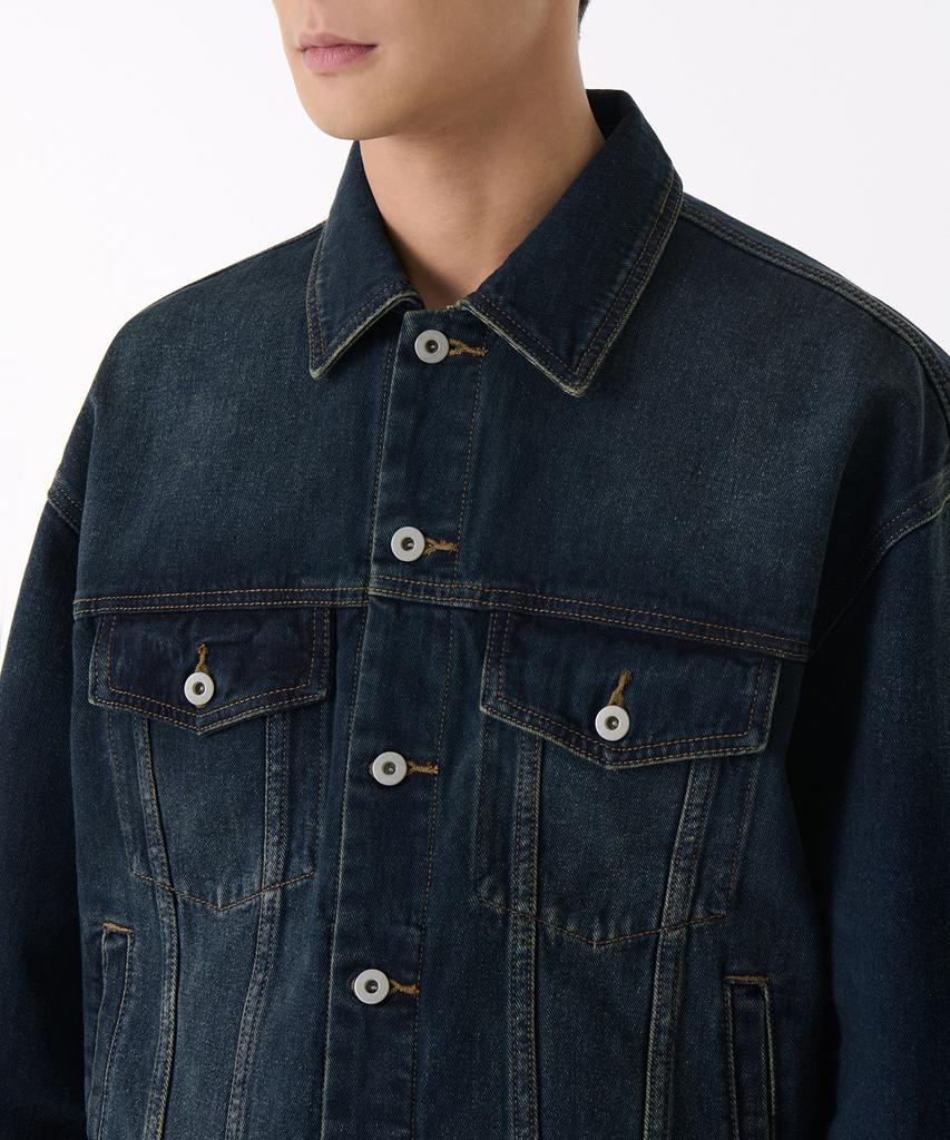 Musinsa Standard Oversized Denim Trucker Jacket [Dark Blue]