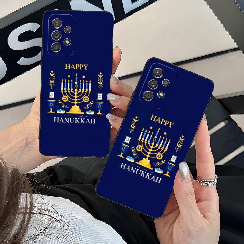 Jewish Hanukkah Mobile Phone Case for Samsung Galaxy A56 55 54 53 52 51 36 35 34 23 16 15 5G Colorful Cover Pretty Luxury Cover