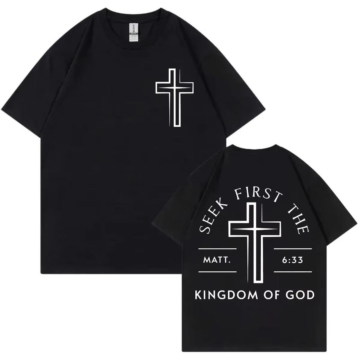 

Christian Jesus Bible Verse Tshirts High Quality Fashion Short Sleeve Tshirt Men Women Clothing Casual pure Cotton T Shirts 2XL