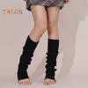 1 par de aquecedores de pernas de inverno, tiras de malha caneladas quentes, ajuste elástico, meias de panturrilha de tricô com furo no calcanhar, acessórios dos anos 80 para festa, esportes, ioga, dança