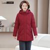 LUDIan Middle-Aged and Elderly Detachable Hood Down Jacket