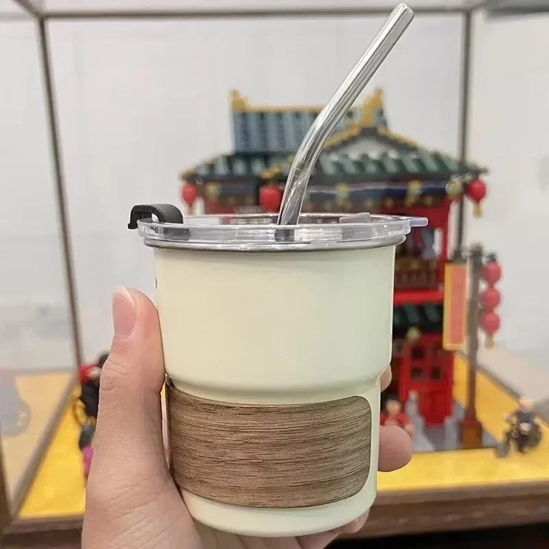 300ml Stainless Steel Coffee Camping Mug with Lid Portable Heat Resistant for Outdoor Picnic Camping Fishing Bottles Coffee Cups