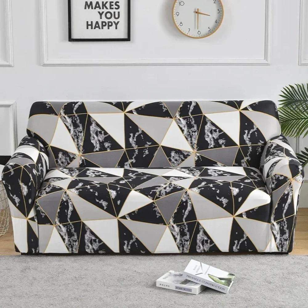1pc Printed Elastic Sofa Cover Antidirty Spandex Sofa Cover Furniture Protector for Bedroom Office Living Room Home Decor