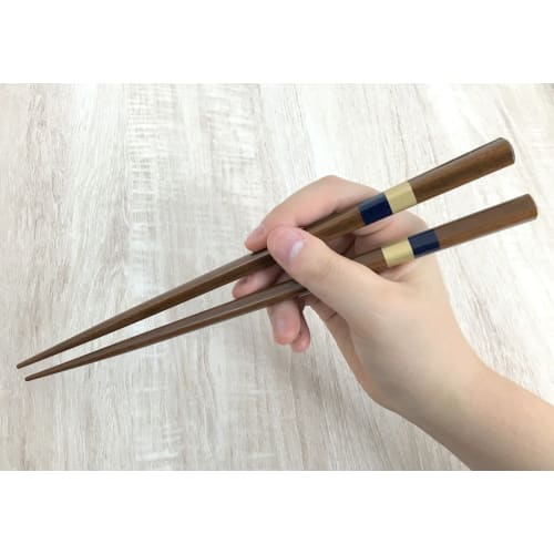 Aoba Chopsticks, Dishwasher Safe, Natural Wood, Men's Thick, Kamiyo, 23.5cm