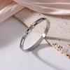 18K Electroplated Women's Retro Enamel Drip Oil Titanium Steel Bracelet, 6mm