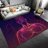 Neon Pixel VR Figure Rug Cool Sci-Fi Style Floor Mat for Table Chair Sofa Suitable for Bedroom Game Room Kids' Room