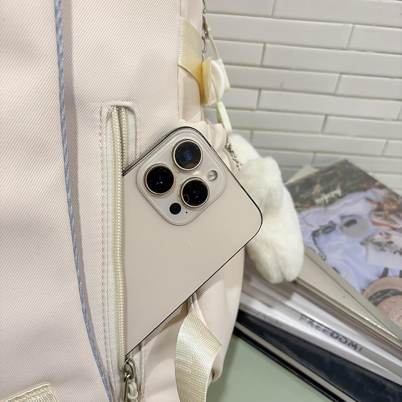 Skolväska med studentbokstavstryck, Stor kapacitet Ryggsäck för Kvinnor