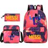 Large Capacity Schoolbag with Shoulder Strap; Student Three-piece Pencil Case Set