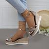 Fashion Women Wedges Sandals Summer 2024 New Fashion Casual Shallow Shoes for Women High Heels Open Toe Platform Sexy Designer Sandals