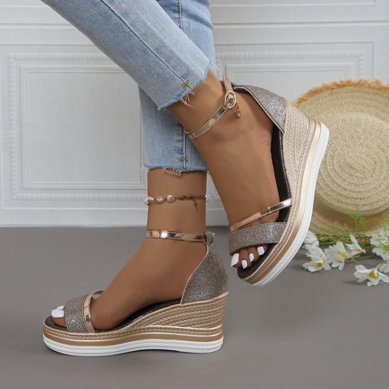 Fashion Women Wedges Sandals Summer 2024 New Fashion Casual Shallow Shoes for Women High Heels Open Toe Platform Sexy Designer Sandals