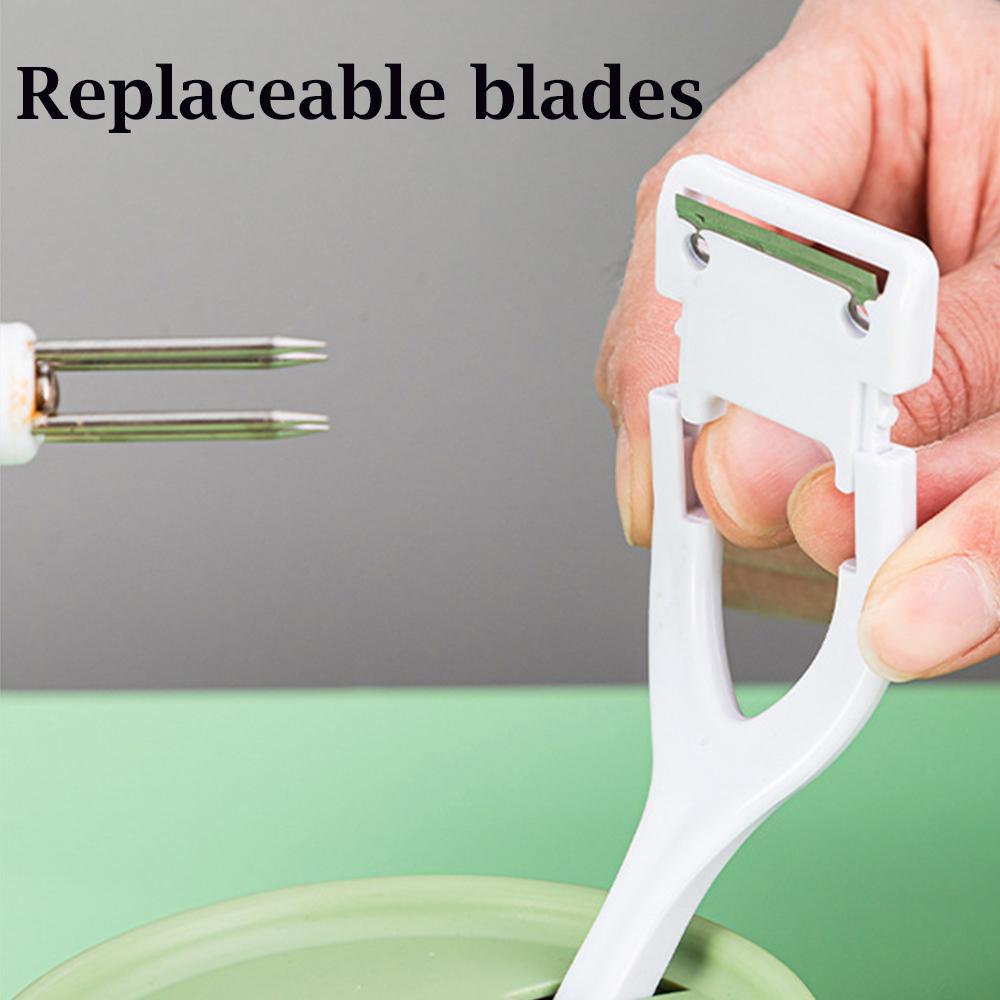 Multifunctional Kitchen Peeler Hand-cranked Manual Fruit Peeler Apple Pear Slicing Tool With Fruit Divider And Spare Blades