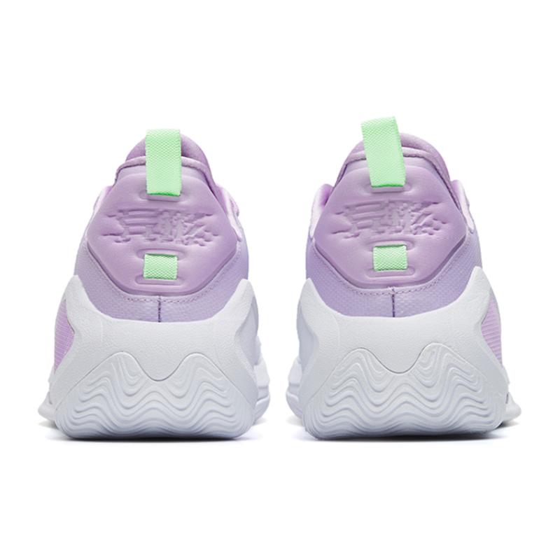 Anta Alien 3 SE Wear-Resistant Low-Top Performance Basketball Shoes Men's White Purple Sneakers 112231107-1