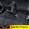 5 7PCS Seat Slide Rail Pad Cover for Tesla Model Y Juniper 2026 2026 Underseat Protector Seat Track Cover Mat Travel Accessories
