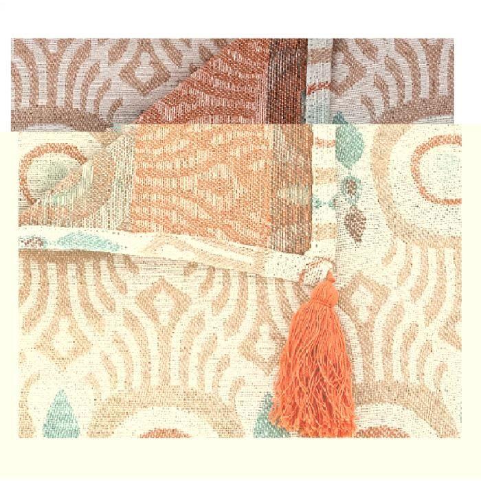 Plaid 130 x 170 cm Jacquard Ikat