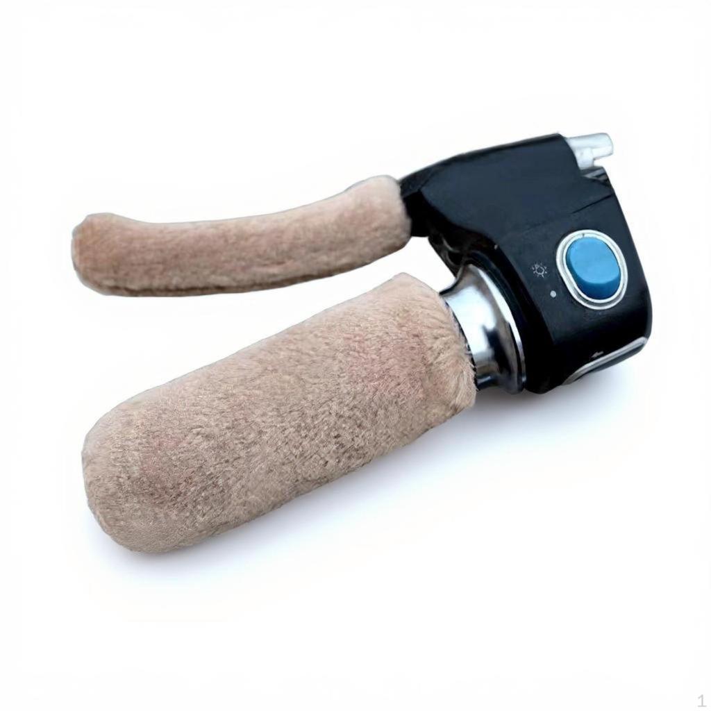 Handlebar Grip Sleeves, Warm Protection, Winter Plush, Electric Scooter Black 4pcs/1set