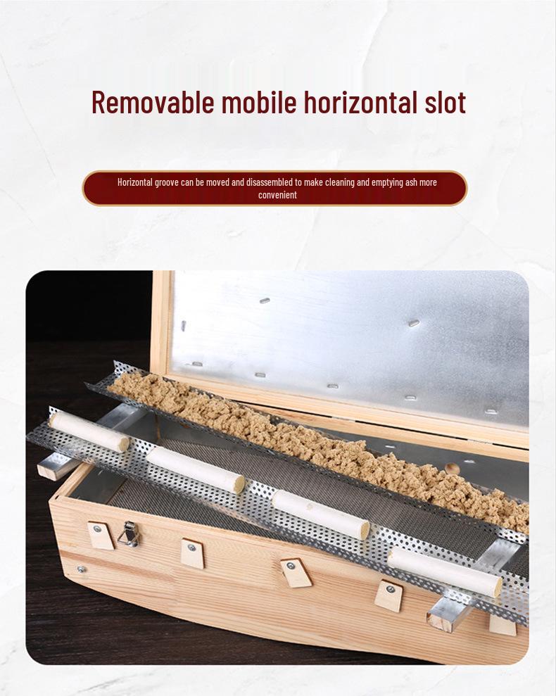 Solid Wood Moxibustion Box: Large, Temperature-Controlled for Full-Body Use on Back and Abdomen