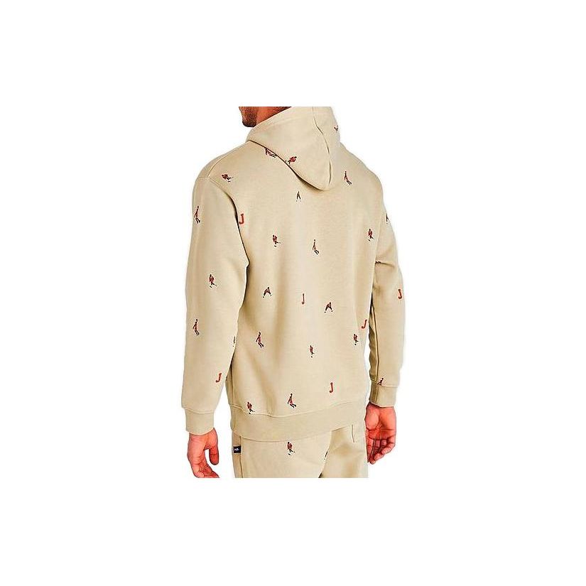 Jordan Hanorac esențial de sărbători Jumpman din lână pulover maro deschis bărbați streetwear DV9392-206