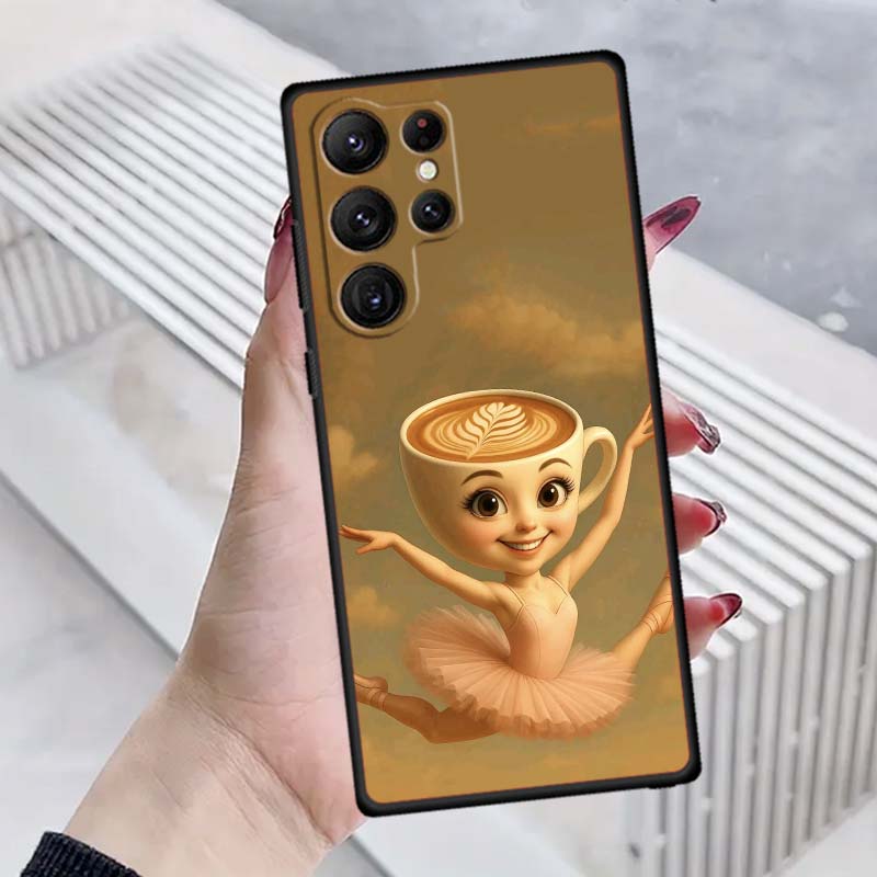 Tung Tung Tung Sahur Pattern For Samsung Galaxy S26 S25 S24 S23 S22 S21 S20 Ultra Plus FE 5G Black Soft TPU Phone Case