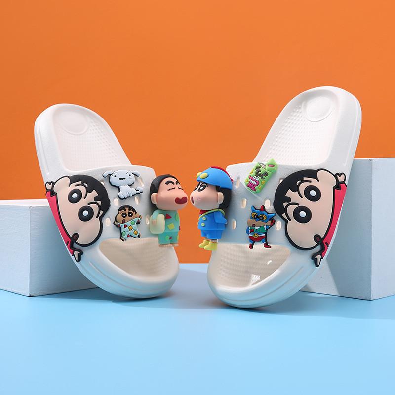 Adorable Shinchan Crayon Boys And Girls Slippers Trendy Summer Indoor Shoes Slide