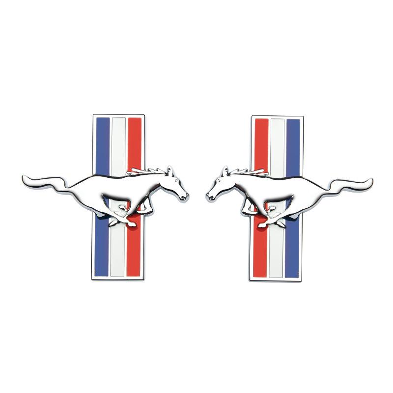 Ford Mustang GT Metal Fender Sticker: New Mondeo Mustang Side Emblem