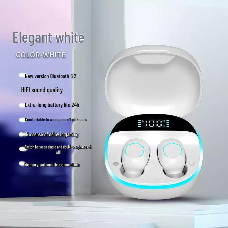 M13 Wireless Bluetooth Earphones: Mini TWS In-Ear, Smart Display, Long Battery Life (Bluetooth 5.2)