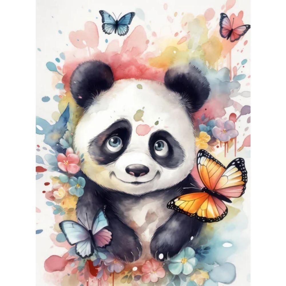 Diamond Painting Full Drill Watercolor Animal Round Diamond Painting Cartoon Scene Cat Diy Diamond Mosaic Painting Home Decoration