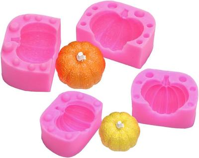 3D dýňové silikonové formy Upgrade Velké dýňové formy na čokoládové bonbóny Fondant Dekor dort Svíčka Mýdlo Hlína Odlévání Halloween Forma na pečení