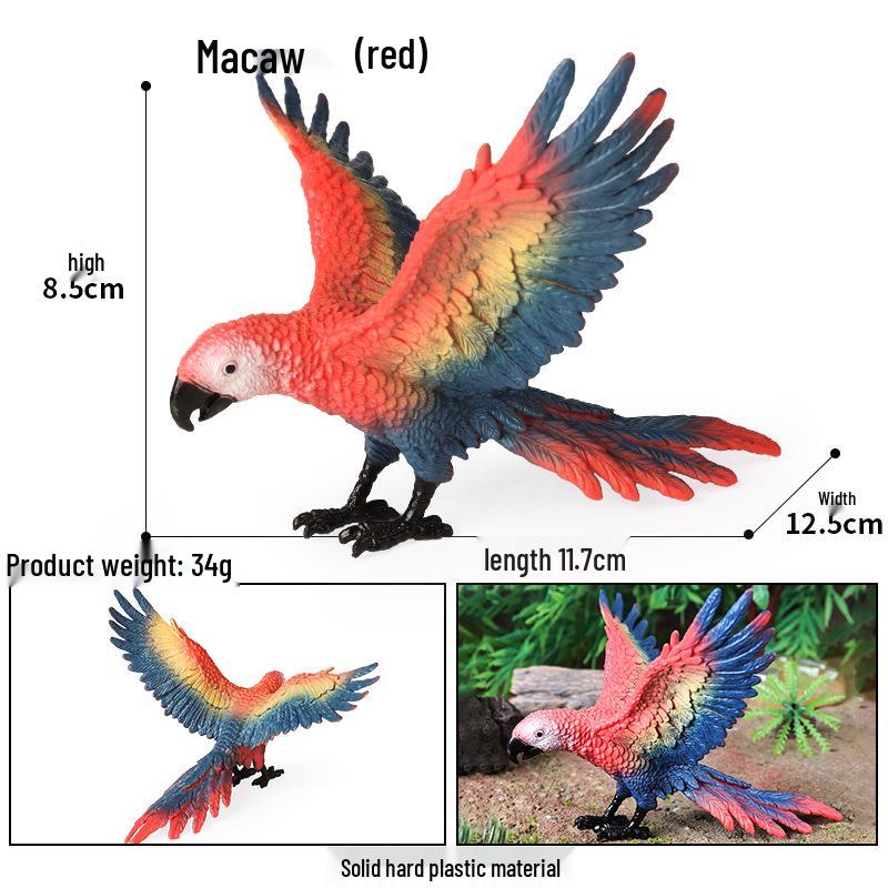 Children's Animal Simulation Toy Set: Eagle, Falcon, Secretary Bird, Owl Figurines